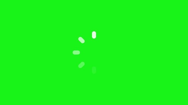 Animated circular loading mark with green background. animation loading circle icon