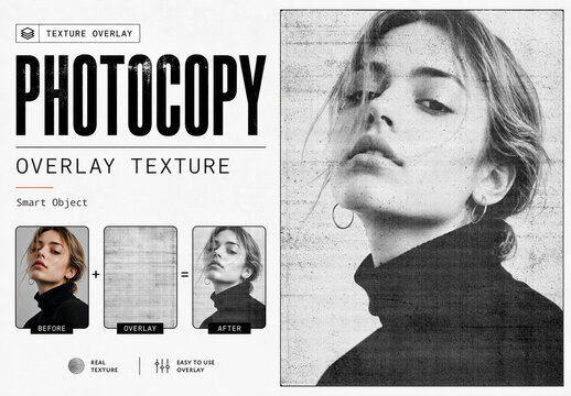 Photocopy Effect Overlay Template