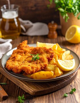 Knuspriges Schnitzel mit Bratkartoffeln