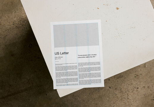 Mockup Of Customized A4 Document