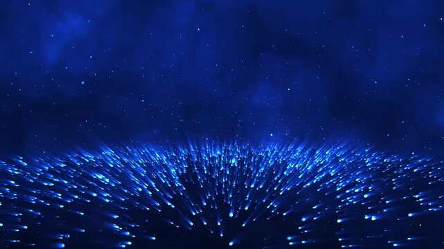 Cinematic abstract fog background with glowing blue and red light smoke, soft mist texture, dark neon atmosphere, smooth flowing motion graphics and dreamy visual backdrop