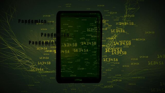 Doom scrolling on mobile cellphone network dark background