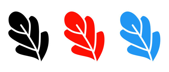 Obraz premium Leaves icon illustration set with colorful. Stock vector.