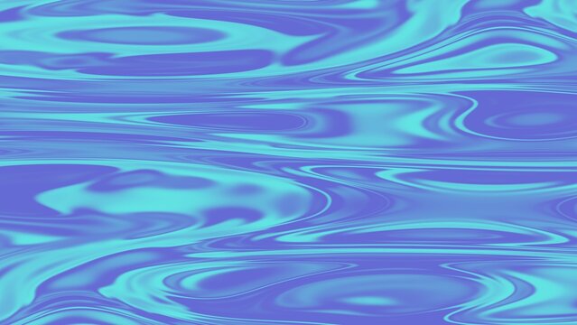 Abstract liquid gradient texture with horizontal swirling waves in bright cyan and periwinkle blue. This fluid design functions as a vibrant, contemporary digital backdrop.