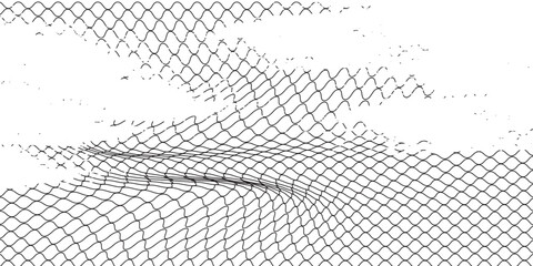 Mesh texture for fishing nets. Grunge pattern for sportswear or soccer goal, volleyball net, basketball hoop, hockey, athletics. Mesh modern net © ribut
