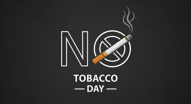 Neon text graphic featuring a smoking cigarette inside the letter o on dark background layout