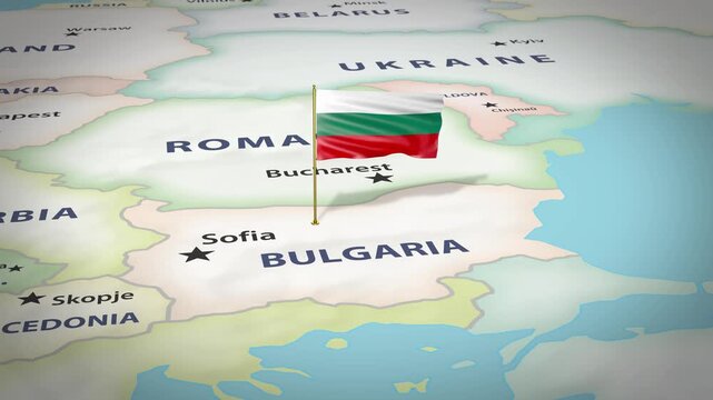 Bulgaria Map Flag 4K Loop