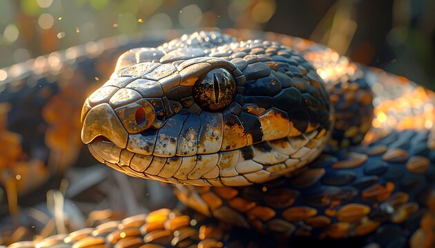 Venomous serpent's gaze