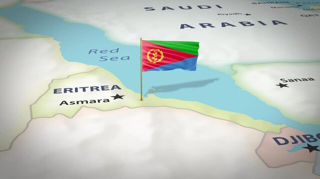 Eritrea Map Flag 4K Loop