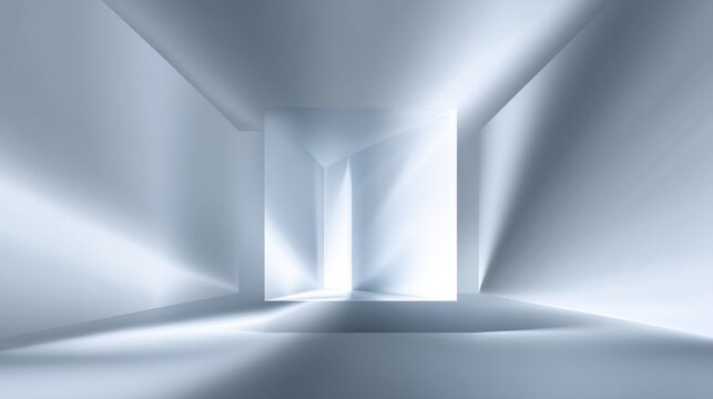 Abstract minimalist architectural design with light