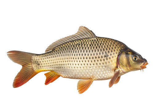 Detailed illustration of a common carp fish