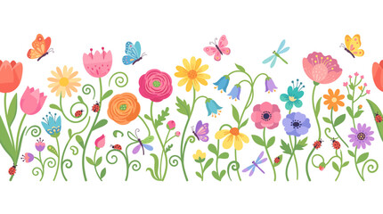 Colorful Wildflowers and Butterflies in Bloom 1. © IIN