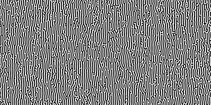 Black and white seamless bold turing pattern background