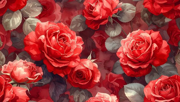 Vibrant rose pattern