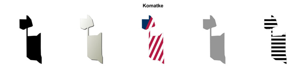 Obraz premium Komatke (Arizona) blank outline map