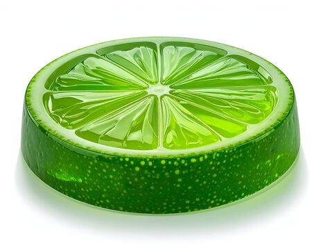 Vibrant Lime Slice - A Refreshing Burst of Citrus Flavor.