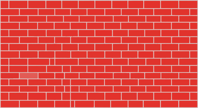 Red brick wall with a lighter brick in the bottom left corner