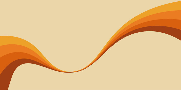 Zebra groovy Y2K orange color wave.eps,10