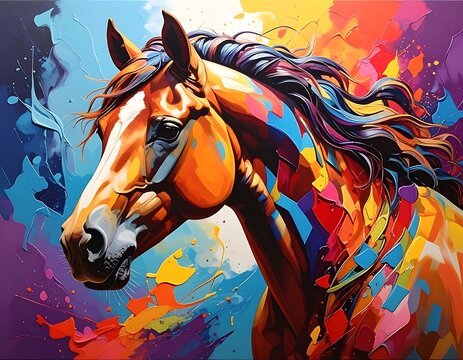 Vibrant horse portrait
