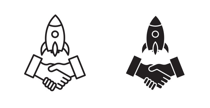  join venture icon in black stroke and fill