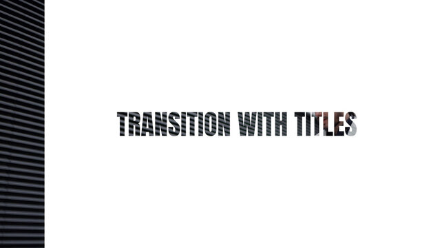Transition with Titles | Clean Modern Text Shapes Matte For Corporate Minimal Video Seamless Transitions Business Pack