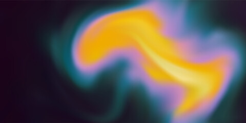 Fototapeta premium Modern aura glow background with smooth yellow and purple blurry shapes