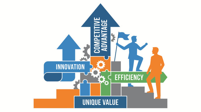 Competitive Advantage Strategy Concept