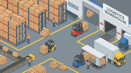 Logistics Warehouse Forklift Operation © Bima