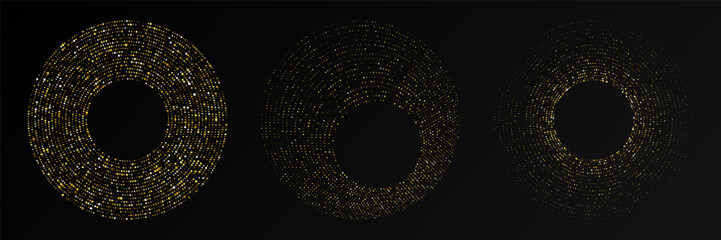 Abstract gold glowing halftone dotted background © dniprodd