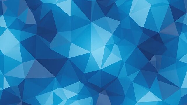 A vibrant blue geometric background with a modern low poly triangular pattern
