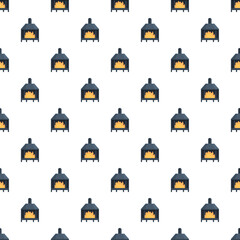 Fototapeta premium Fireplace heaters generating warmth repeat in a seamless pattern
