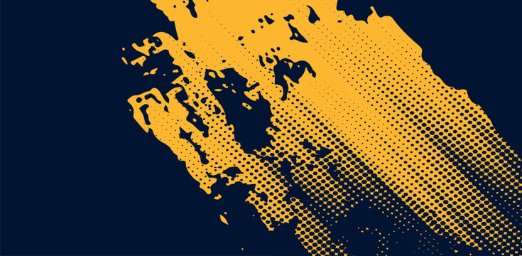 Golden Dry Brush Stroke Abstract Grunge Paint Texture Background