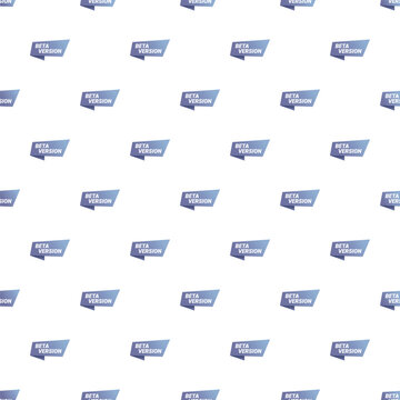 Beta version labels opakujac a continuous pattern for software development testing