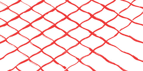 Seamless red wire mesh fence texture pattern with abstract geometric diamond shapes vector graphic illustration background. © Design House