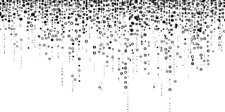 Abstract binary code technology background with scattered zeros and ones digital data vector illustration pattern.