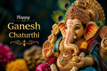 Fototapeta premium Bal Ganesh Ganpati Bappa Ekdant Vakratund Vinayak Chintamani Idol Celebration During Vinayak Ganesh Chaturthi Angaraki Sankashti Chaturthi Ganesh Jayanti Anant Chaturdashi/ Ganpati Bappa