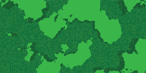 Fototapeta premium Digital military camo abstract shapes on tech pixelated mesh vector design