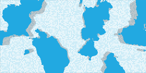 Modern electronic tactical radar grid with abstract blue geographic shapes vector art © HAMDI