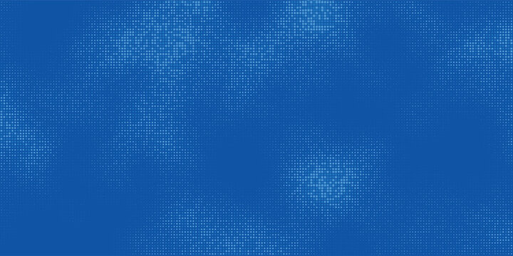 Retro arcade gaming style blue pixel abstract halftone background eps10