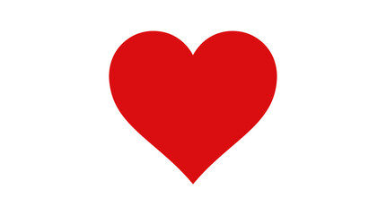 Obraz premium A large red heart on a white background for valentine's day or love themed designs and decorations