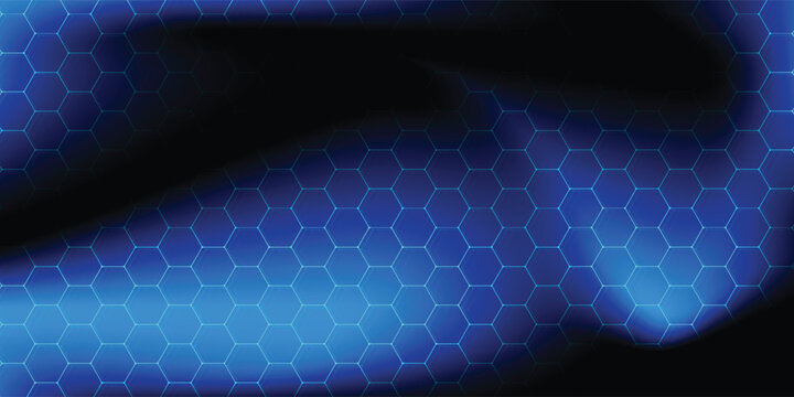 Deep space cosmic anomaly with glowing neon blue energy wave background design
