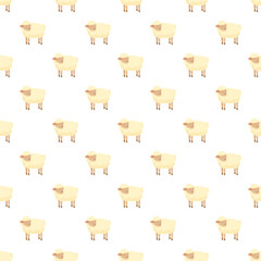 Fototapeta premium Sheep repeating background for packaging, fabric, or children's design