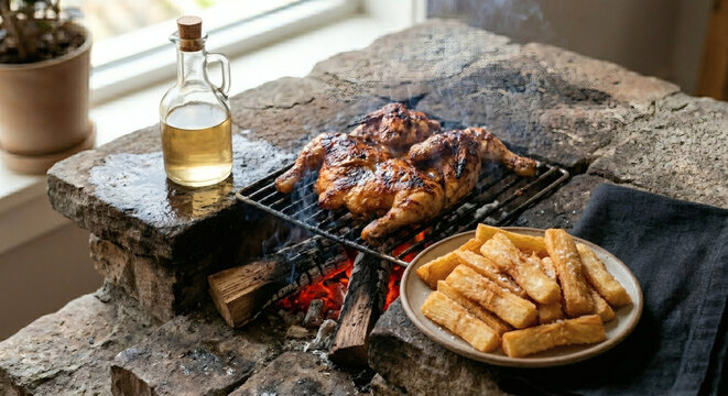 Grilled chicken with yuca