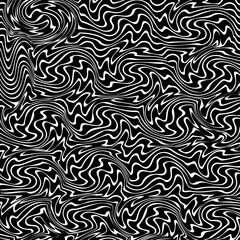 Fototapeta premium Abstract Swirling Line Art Pattern Background in Monochrome Vector Illustration