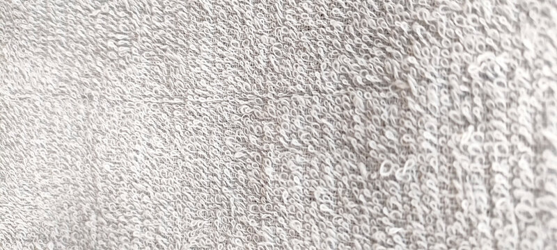 Close up of soft cotton terry cloth towel texture
