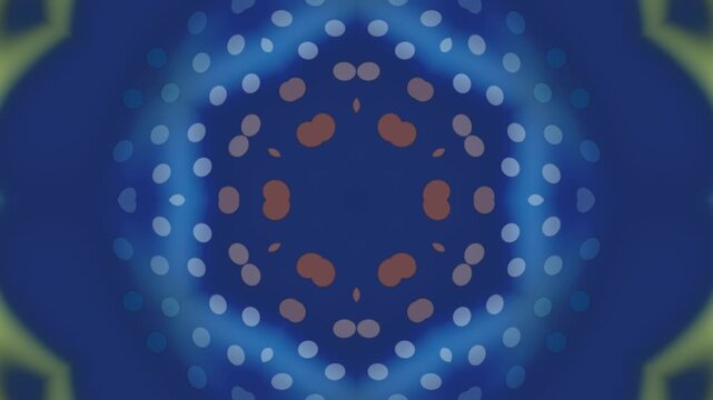 Blue Fibonacci Flower Flat Aurora Background