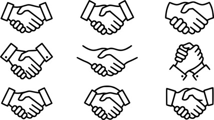 Fototapeta premium handshake icon. Vector illustration.