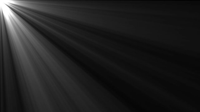 Abstract loop center flickering glow white star optical shine light lens flares animation black background.