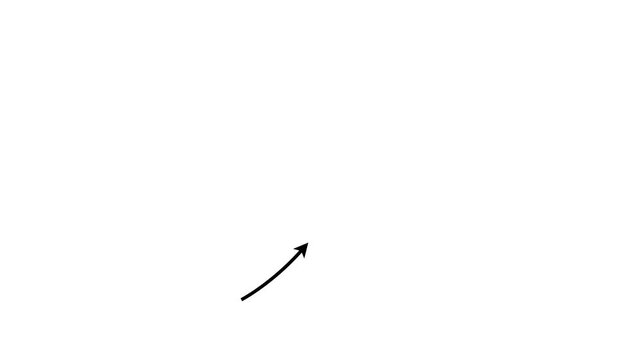 Black animated arrow pointer set on white background, hand drawn style curve and loop arrows for highlight and growth concept.
