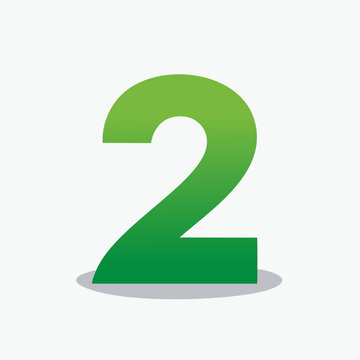 Green Number 2 Icon